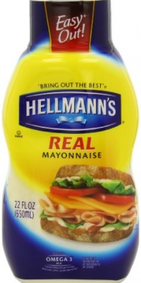 Hellmann's Real Mayonnaise, 22 Ounce (Pack of 3)