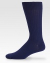 Extra-fine merino wool is blended with a hint of stretch to create these ribbed socks.Mid-calf height80% virgin wool/20% polyamideMachine washMade in Italy