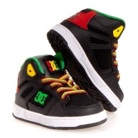 DC SHOES Kids' Rebound Toddler (Black/Rasta 6.0 M)