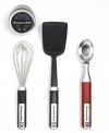 Get in the kitchen! Take on every task that comes your way with the perfect starter set for a beginner kitchen, which includes a traditional ice cream scoop, whisk, short turner and digital timer.