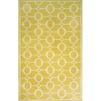 Liora Manne Spello Arabesque Yellow Outdoor Rug Runner 2' x 8'