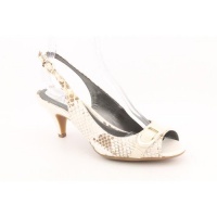 Alfani Torrie Peep Toe Slingbacks Heels Shoes Ivory Womens New/Display