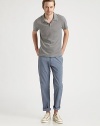 A stretch cotton blend creates a pair of relaxed-straight pants tailored in a smooth, streamlined silhouette that fits close to the leg and adds instant polish to your casual, everyday ensemble.Flat-front styleZip flySide slash, back pocketsInseam, about 3397% cotton/3% spandexDry cleanImported