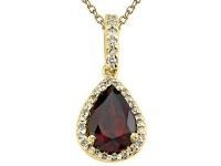 Genuine Garnet Pendant by Effy Collection® in 14 kt Yellow Gold LIFETIME WARRANTY