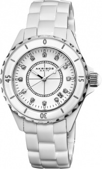 Akribos XXIV Women's AKR485WT Allura White Ceramic Watch