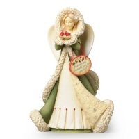 Enesco Heart of Christmas Angel with Cardinals Figurine, 7.8-Inch