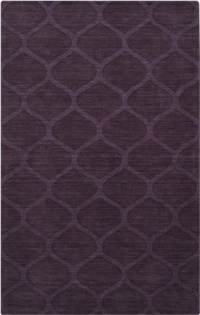 5' x 8' Rectangular Surya Area Rug M5119-58 Prune Purple Color Handmade in India Mystique Collection