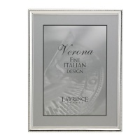 Lawrence Frames Polished Silver Plate 5x7 Picture Frame - Bead Border Design