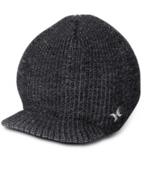 Top of your look with solid style in this visor beanie by Hurley.