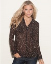 GUESS Isabel Leopard-Print Shirt, MULTIPLE COLORS (LARGE)