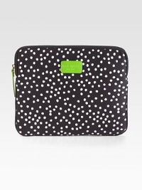 Printed neoprene zips around your iPad® for a stylish cover.Top zip closureFits all iPad® models Nylon lining10¼W X 8¼H X 3/4DImported