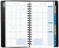 Day-Timer Essentials Monthly Pocket Wire-Bound Planner, Blue, 4.125 x 6.75 x .625 Inches, January 2013 Start (D45205-1301)