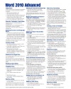 Microsoft Word 2010 Advanced Quick Reference Guide (Cheat Sheet of Instructions, Tips & Shortcuts - Laminated Card)