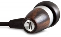 J.Fi.M Acoustic Natural Ebony Wood and Metal Fusion Earphones with Mic (Ebony / Titanium)