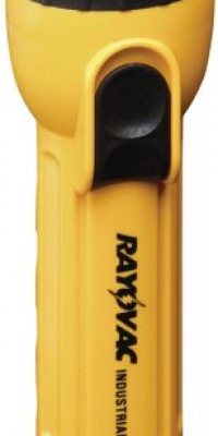 Rayovac IN2C Industrial Flashlight with Ring Hanger, Yellow