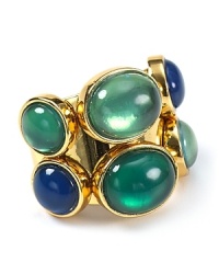 Trina Turk's sea glass ring is a beachcomber's dream. The blue-green stones reflect an oceanic palette.