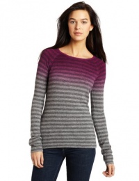 Christopher Fischer Women's 100% Cashmere Long-Sleeve Striped Dip-Dyed Ballet-Neck Sweater