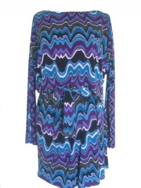 LAUNDRY BY DESIGN Women's Dolman Wrap Dress-DEEP PLUM MULTI-14