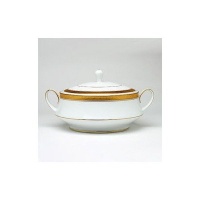 Noritake Crestwood Gold Covered Vegetable Bowl