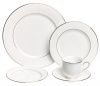 Lenox Hannah Platinum Fine Bone China 20-Piece Dinnerware Set, Service for 4