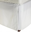 Vera Wang Rib Stripe Bedskirt, White, Queen