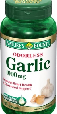 Nature's Bounty Odorless Garlic 1000mg, 100 Softgels (Pack of 3)