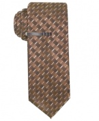 Add depth to your workweek with this tonal-patterned silk tie from Alfani RED.