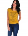 Chaser Womens Family Dog -Frankenstein Muscle Tee - Mustard - Large