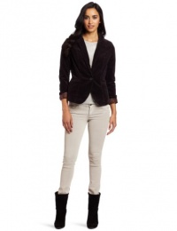 Calvin Klein Jeans Women's Power Stretch Corduroy Blazer, Black, Large