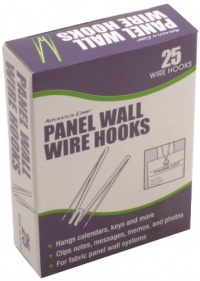 Advantus Panel Wall Wire Hooks, Silver, 25 Hooks per Pack (75370)