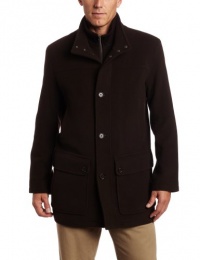 Cole Haan Men's Plush Coat with Bib Front