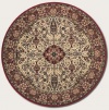 Couristan 3760/6004 Everest Ardebil/Ivory-Red 7-Feet 10-Inch Round Rug