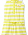 PUMA Girl's 2-6x Striped Romper, Yellow, 5