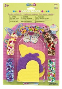 Perler Beads Cupcakes and Butterflies Fused Bead Kit