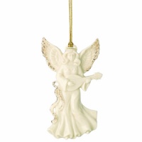 Lenox Angel with Mandolin Ornament