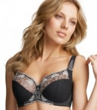 Fantasie Elodie Side Support Underwire Bra, 36GG, Black