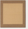 Couristan 1005/3000 Recife Checkered Field Natural/Cocoa Rug, 8-Feet 6-Inch Square