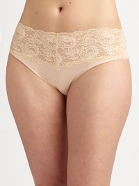 Sexy, stretchy and lavished with lace, in a low-rise style that's sleek under anything.Low rise Seam-free 78% nylon/12% elastane/10% viscose Hand wash Made in Italy