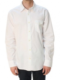 Lucky Brand Men's Basic Button Down Long Sleeve Casual Shirt White