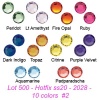 Wholesale lot 500 #2028 Swarovski Crystal Hotfix Flatback Rhinestone Xilion Rose ss20. 10 colors (#2)