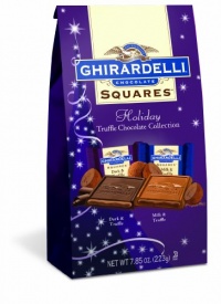 Ghirardelli Truffle Collection (Milk and Truffle and Dark and Truffle) Chocolate Squares Bag, 7.85-Ounce