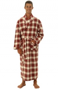 Del Rossa New Men's Cotton Flannel Robe