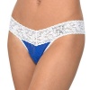 NCAA Hanky Panky Kentucky Wildcats Ladies White-Royal Blue Low Rise Thong Underwear