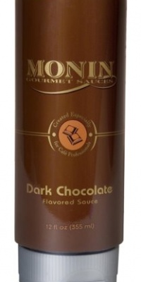 Monin Flavored Sauce, Dark Chocolate, 12-Ounce Bottles (Pack of 6)