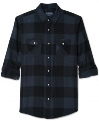 The perfect style for the cold weather, this Kelly flannel shirt from American Rag delivers the warmth.