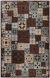 Area Rug 7x10 Rectangle Transitional Chocolate Color - Surya Basilica Rug from RugPal