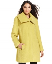 With a boucle texture and oversized collar, this Alfani petite peacoat is a stylish pick for a cold-weather staple!