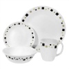 Corelle Livingware Geometric 16-Piece Dinnerware Set, Service for 4