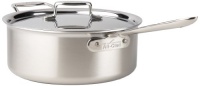 All-Clad Brushed Stainless D5 6-Quart Deep Saute Pan with Lid