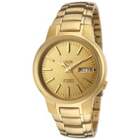 Seiko Men's SNKA10 Seiko 5 Automatic Gold Dial Gold-Tone Stainless Steel Watch